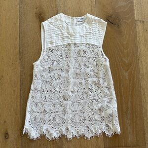 Frame Denim White Lace Blouse